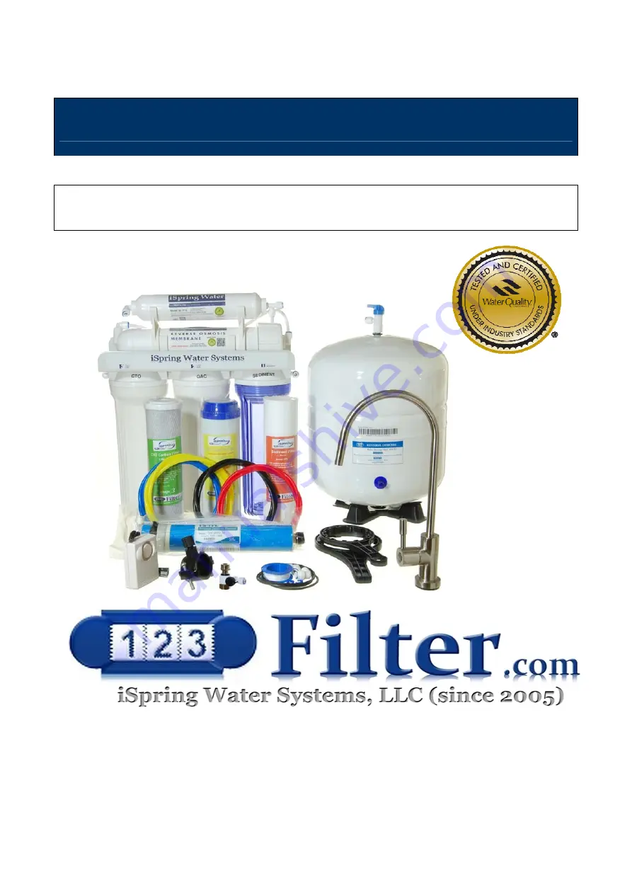 123Filter iSpring Installation Instruction Download Page 1