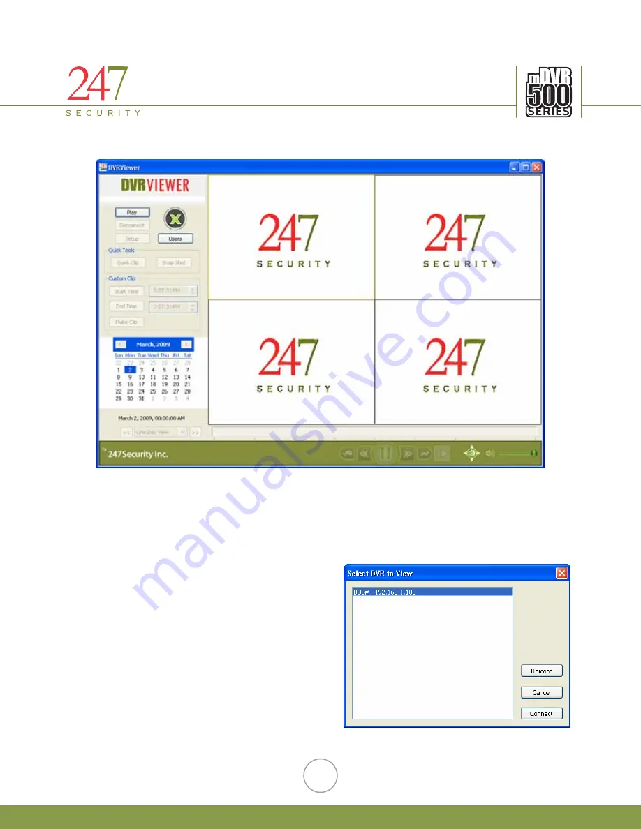 247Security mDVR500 Series Quick Manual Download Page 9