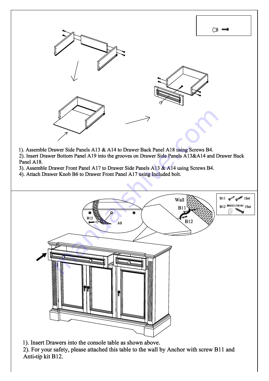 2K Furniture Designs C1206 Assembly Instructions Manual Download Page 9