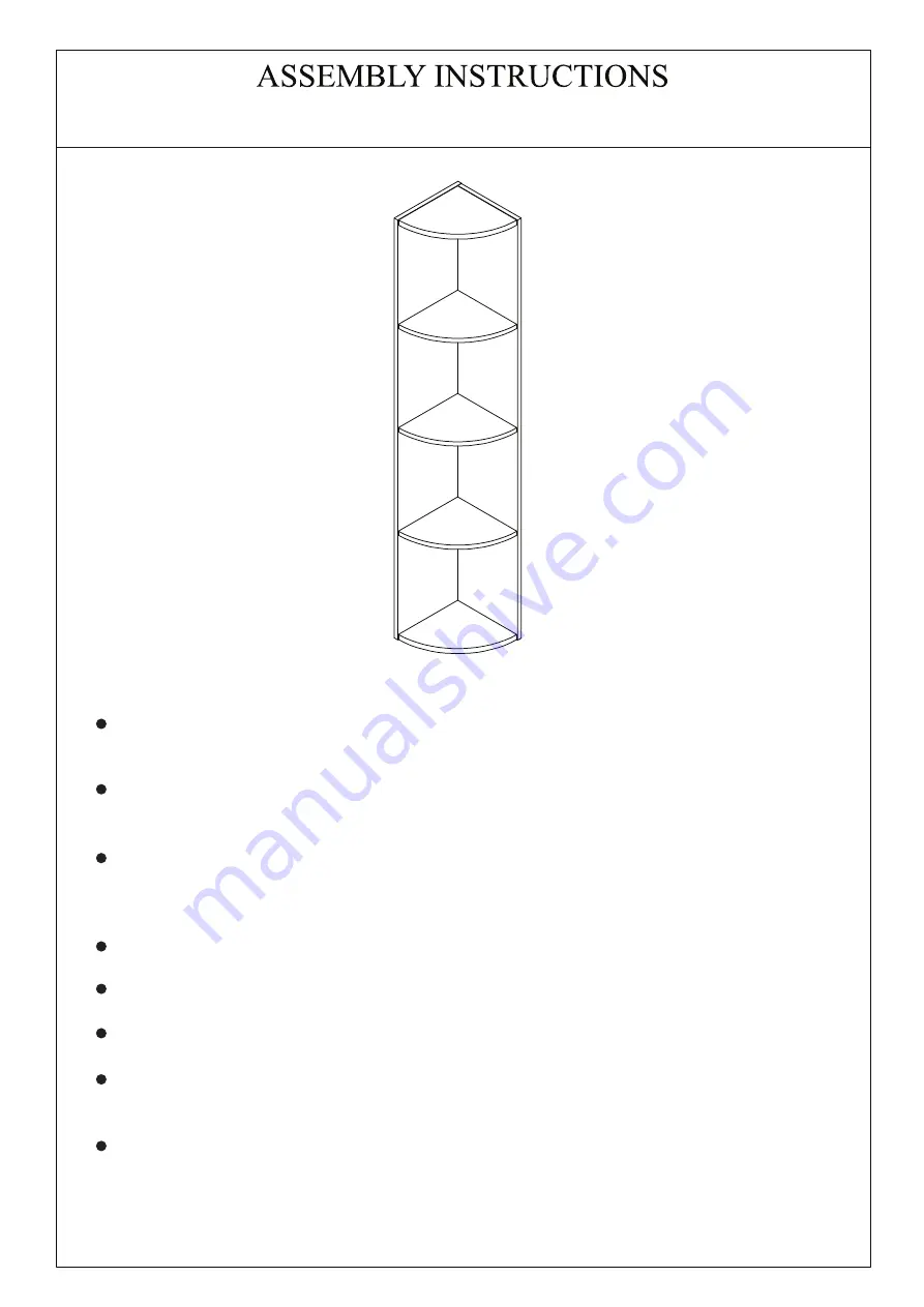 2K Furniture Designs CORNER SHELVING UNIT BK004 Скачать руководство пользователя страница 1