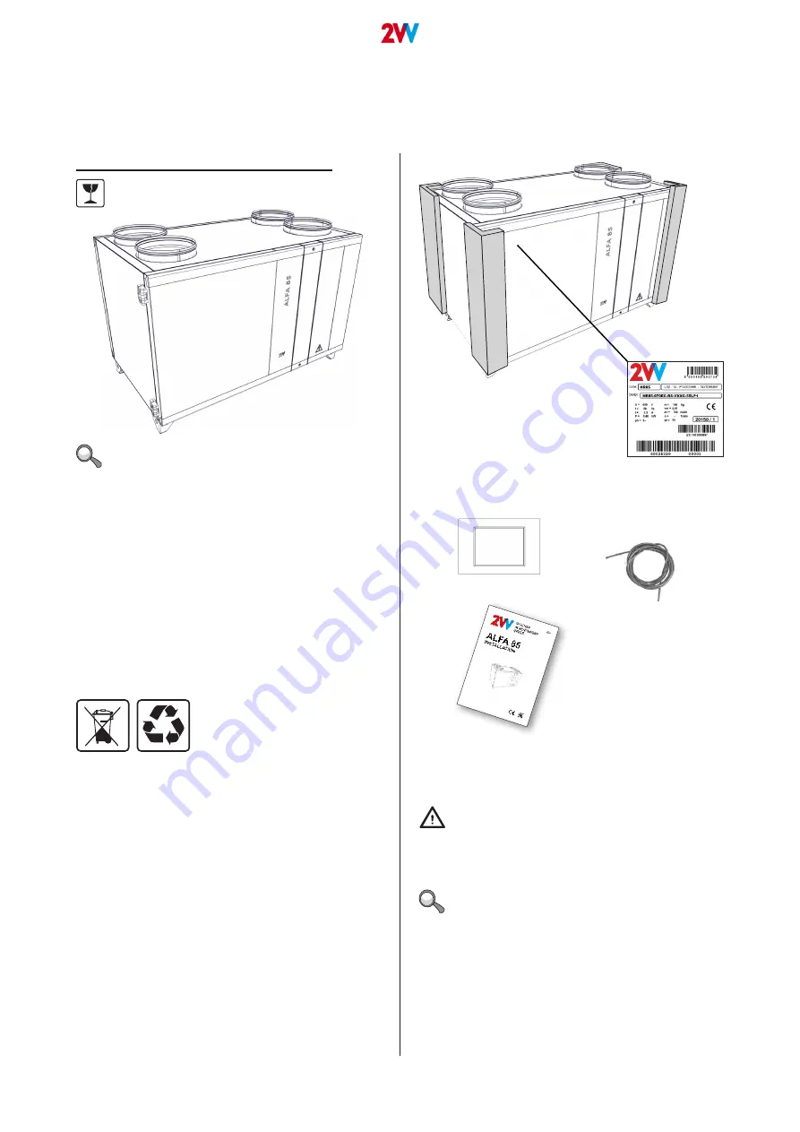 2VV ALFA 85 Installation Manual Download Page 4