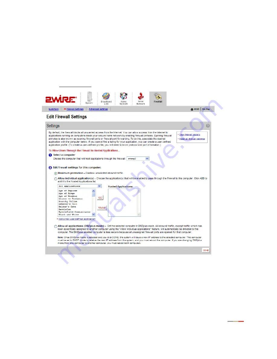 2Wire 2701HGV-W User Manual Download Page 48