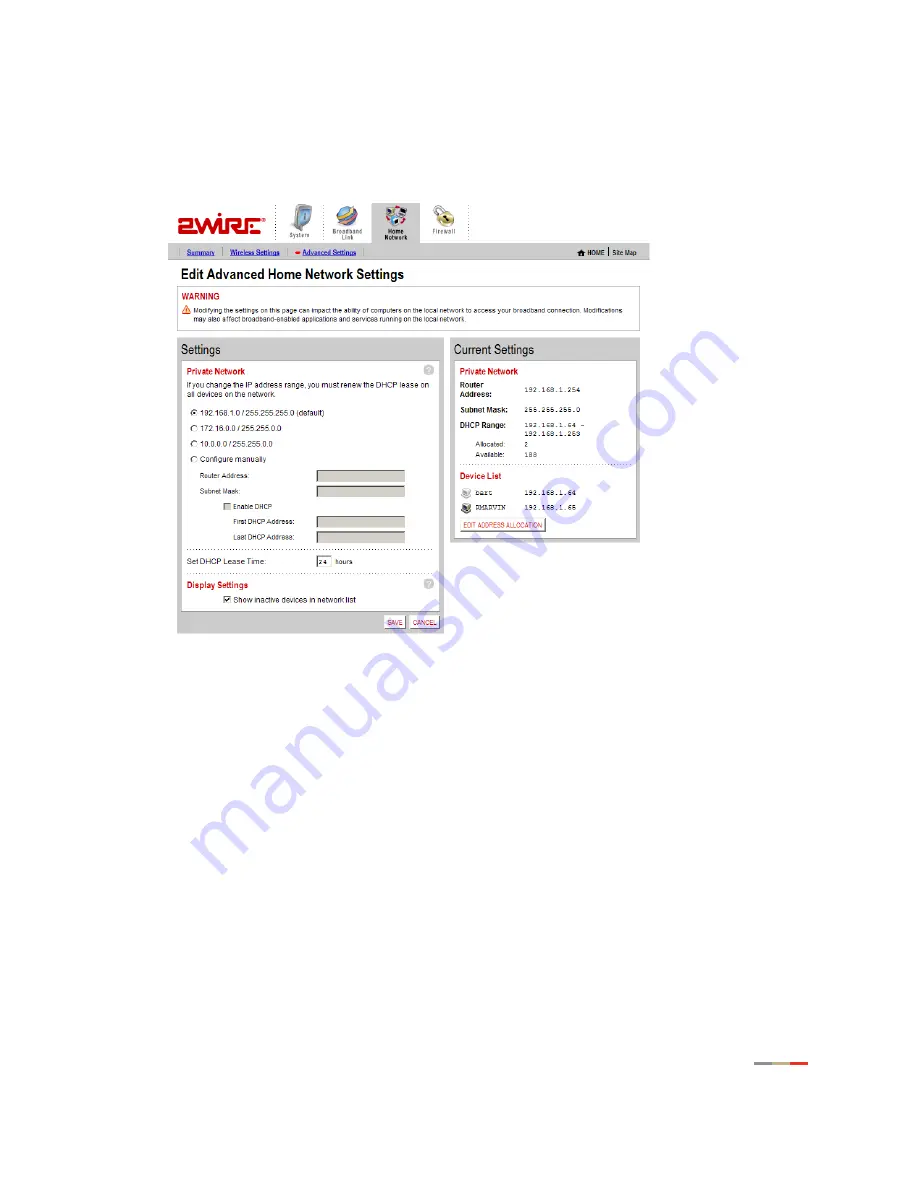 2Wire 3600 Manual Download Page 26