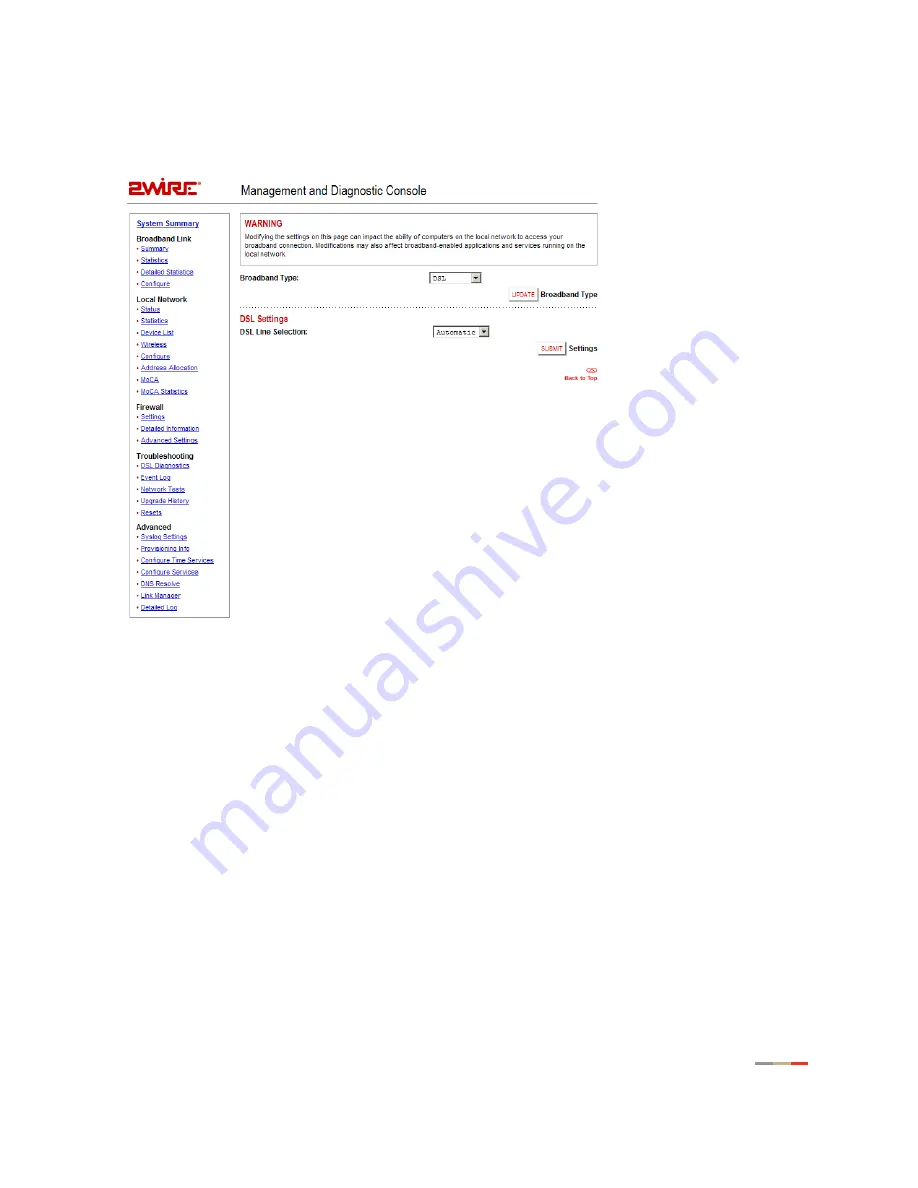 2Wire HomePortal 3800HGV-B User Manual Download Page 39