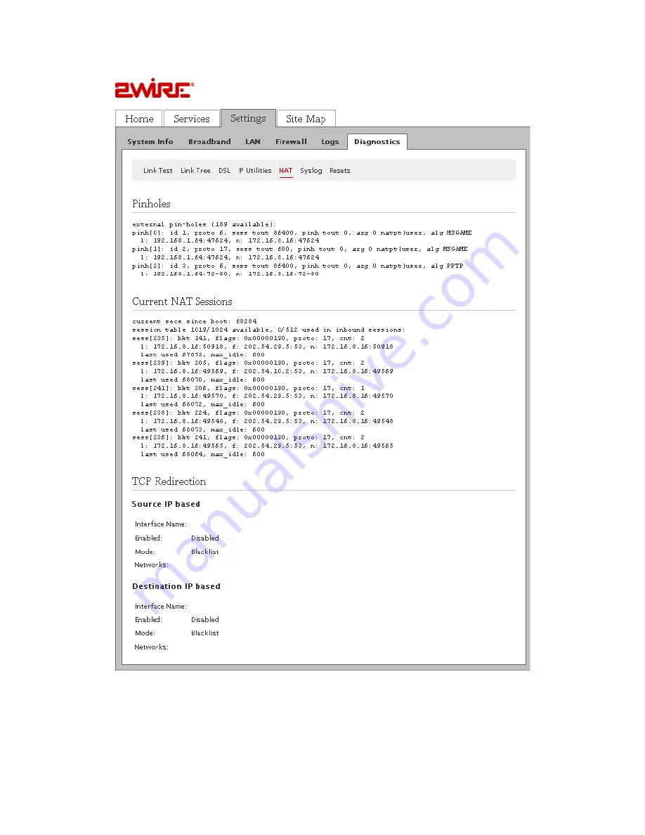 2Wire HomePortal 3801HGV Скачать руководство пользователя страница 112