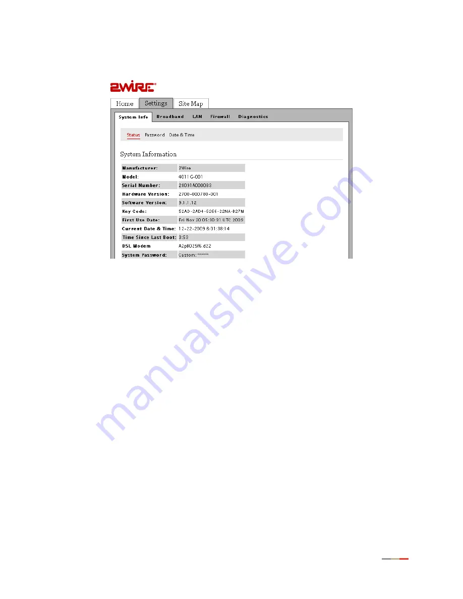 2Wire HomePortal 4011G Installation And User Manual Download Page 57