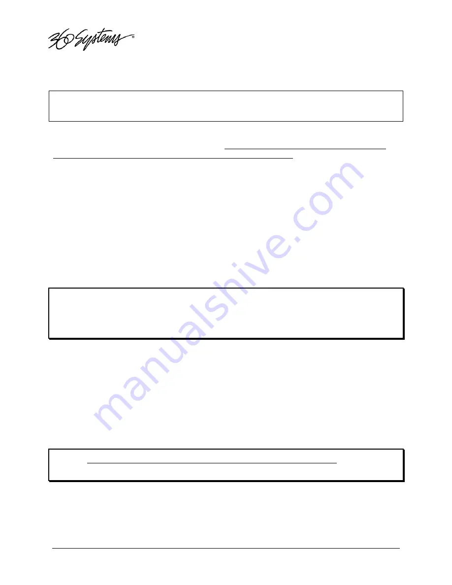 360 Systems TSS-1080p Operation Manual Download Page 30