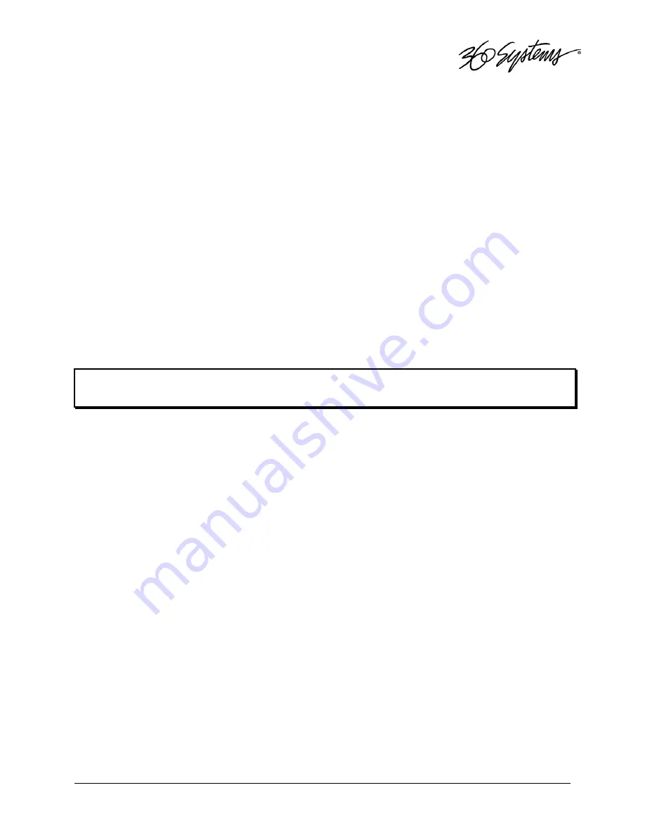 360 Systems TSS-1080p Operation Manual Download Page 33