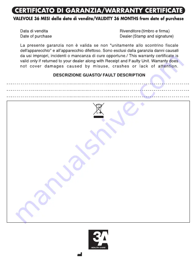 3A HEALTH CARE MINIASPEED Battery Evo Plus Instruction Manual Download Page 14