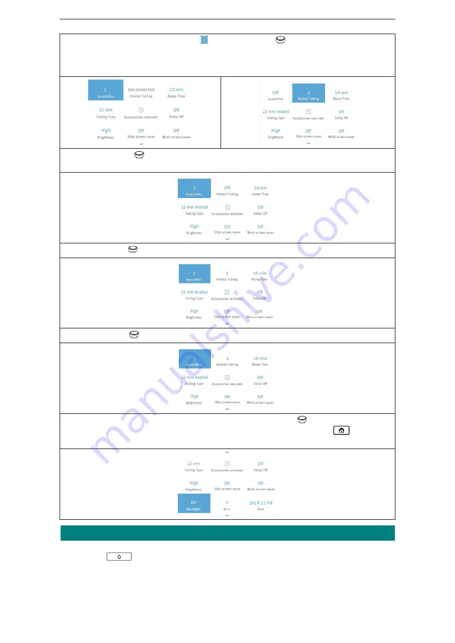 3B Medical Luna G3 BPAP 25A Quick Operation Manual Download Page 2