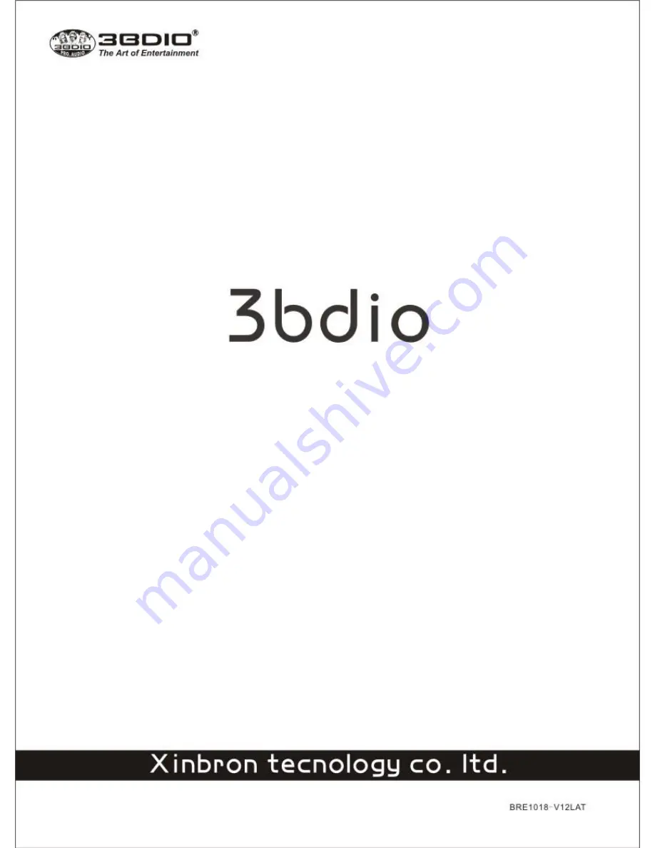 3bdio V12LAT Operation Manual Download Page 12