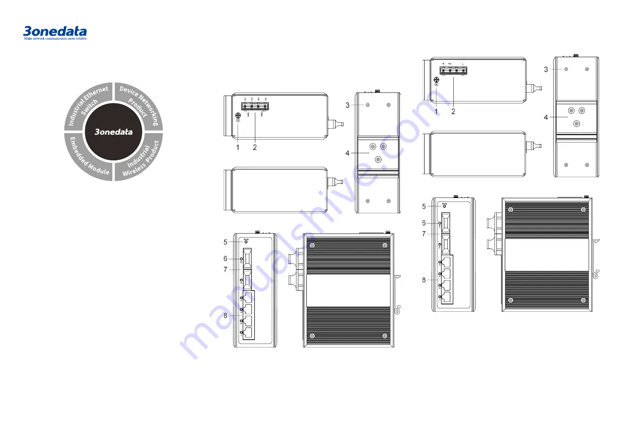 3onedata IES206 Series Quick Installation Manual Download Page 1