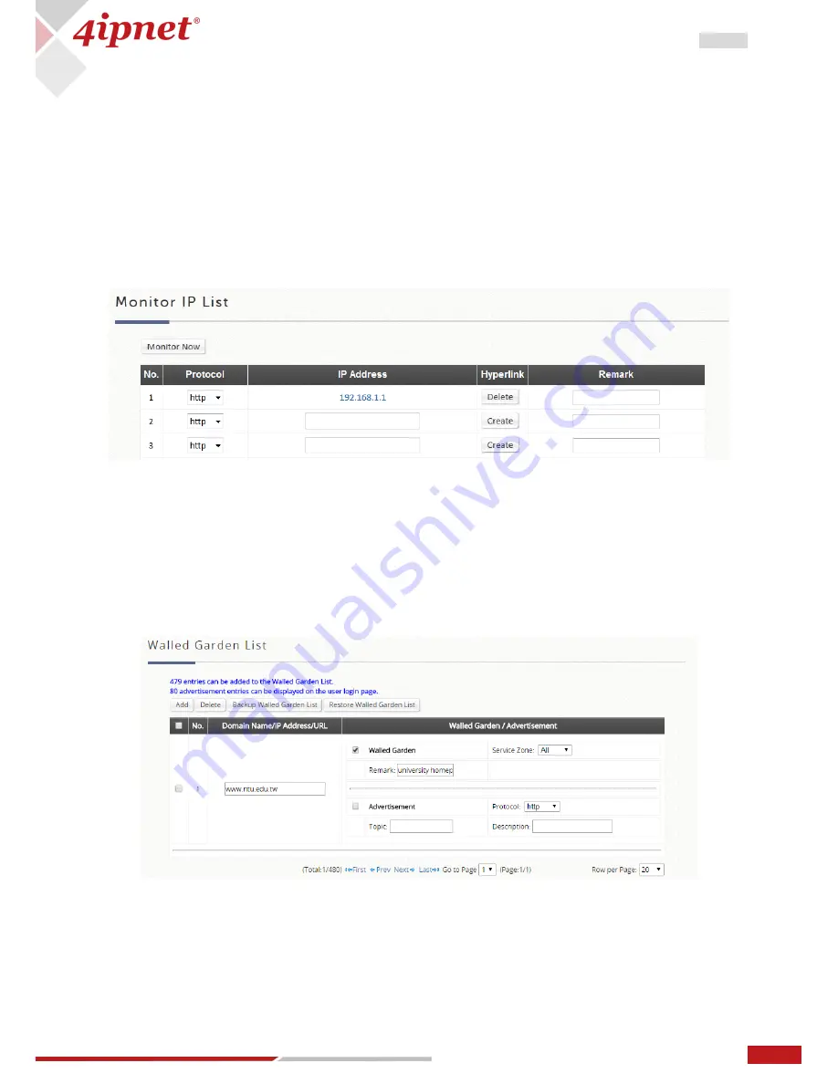 4IPNET WHG201 User Manual Download Page 130