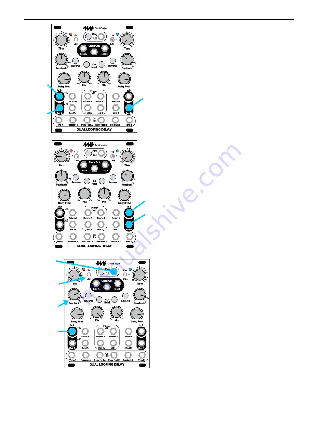 4ms Dual Looping Delay Скачать руководство пользователя страница 3