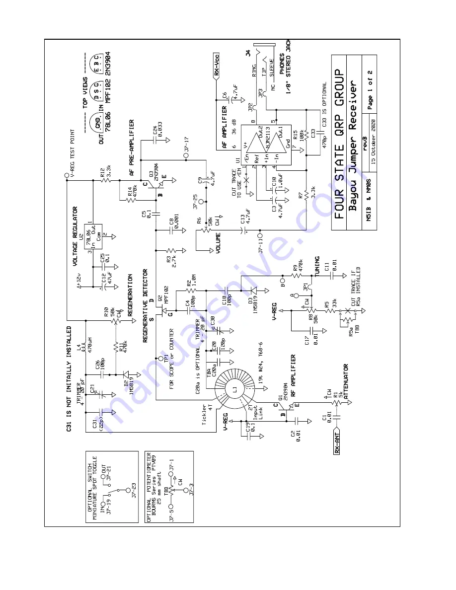 4SQRP Bayou Jumper 40 Meter CW Transceiver Assembly & Instruction Manual Download Page 31