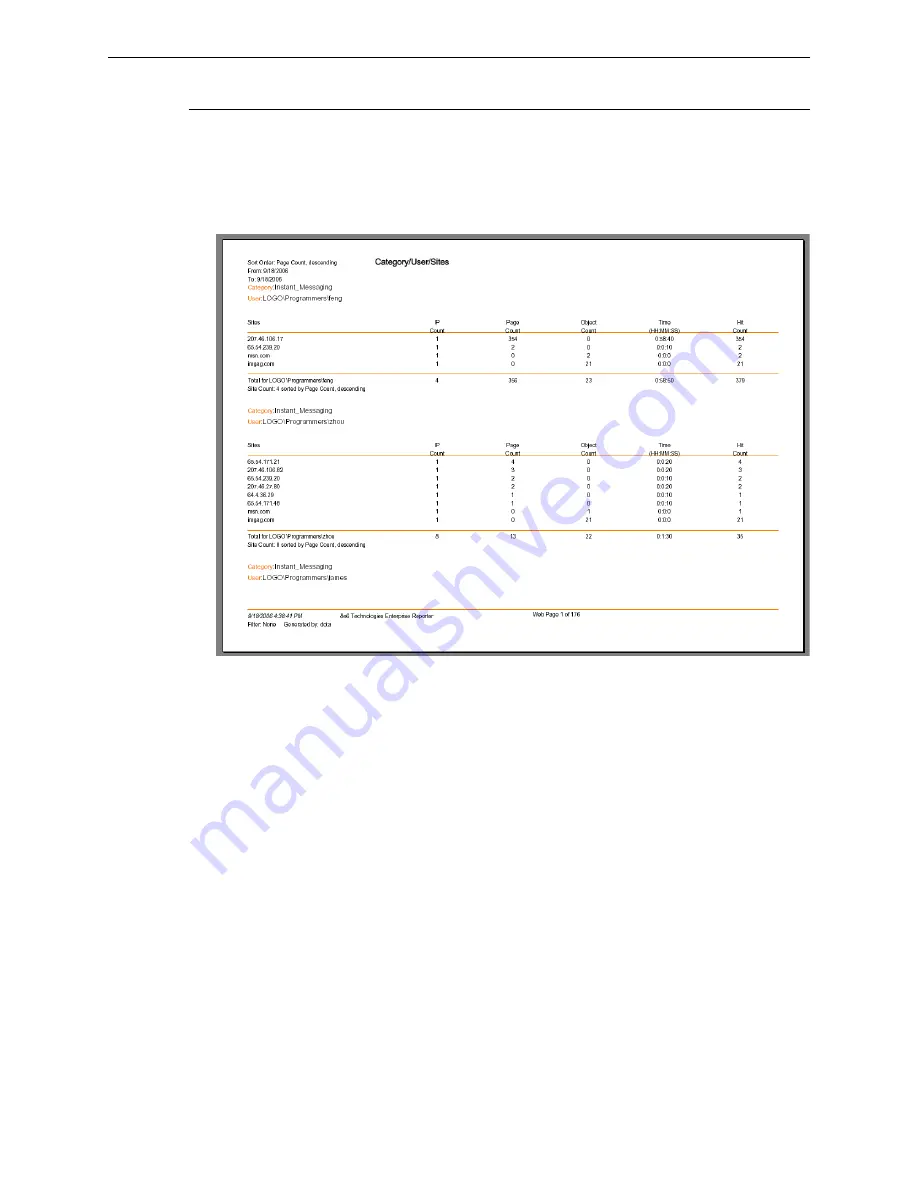 8e6 Technologies Enterprise Reporter ER HL/SL Evaluation Manual Download Page 36