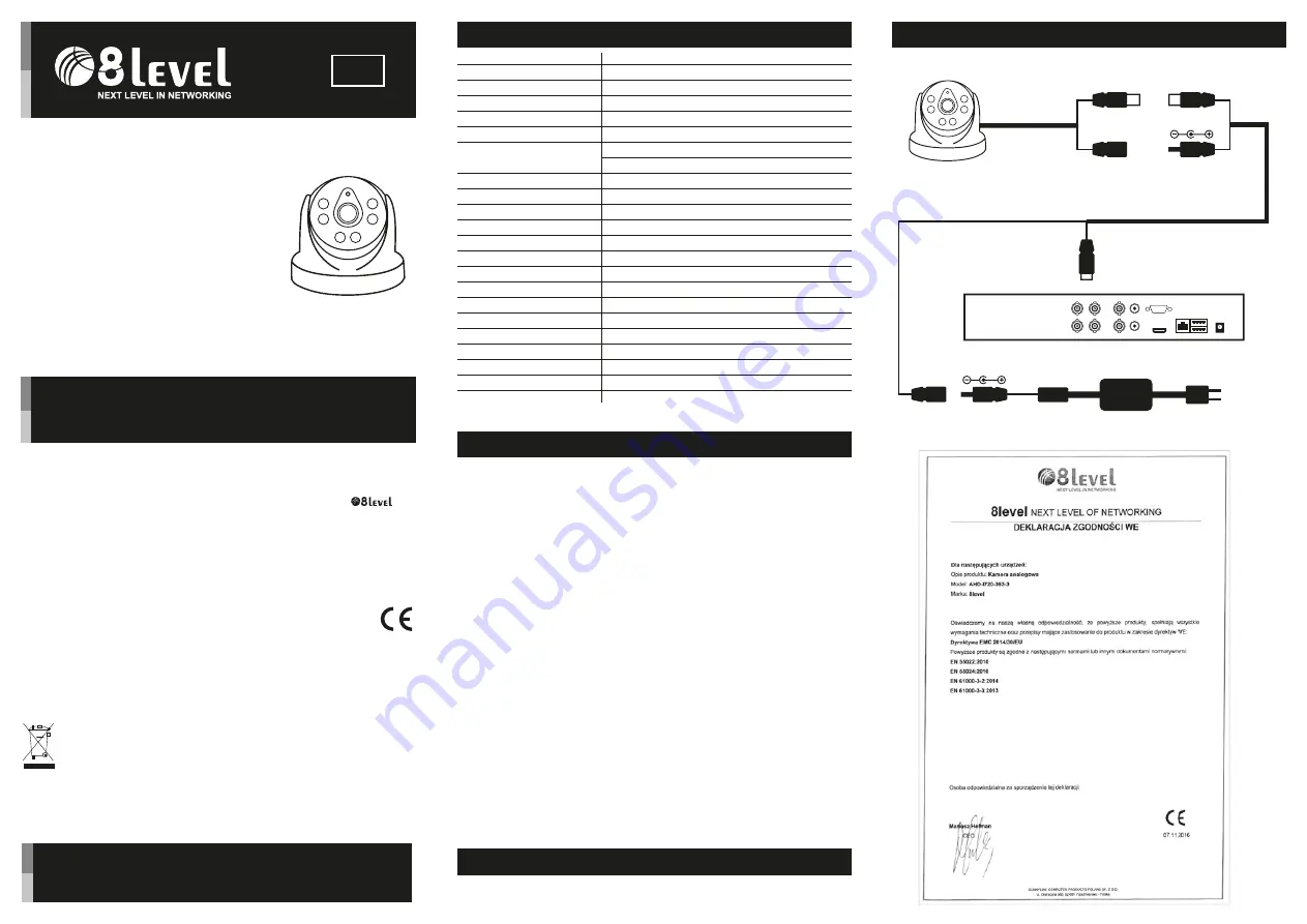 8level AHD-I720-363-3 Скачать руководство пользователя страница 1