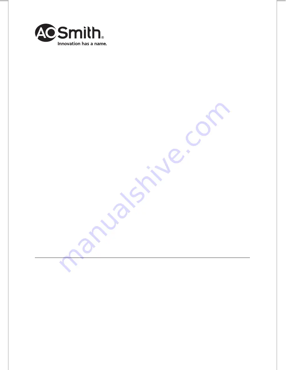 A.O. Smith EWS 1 User Manual Download Page 3