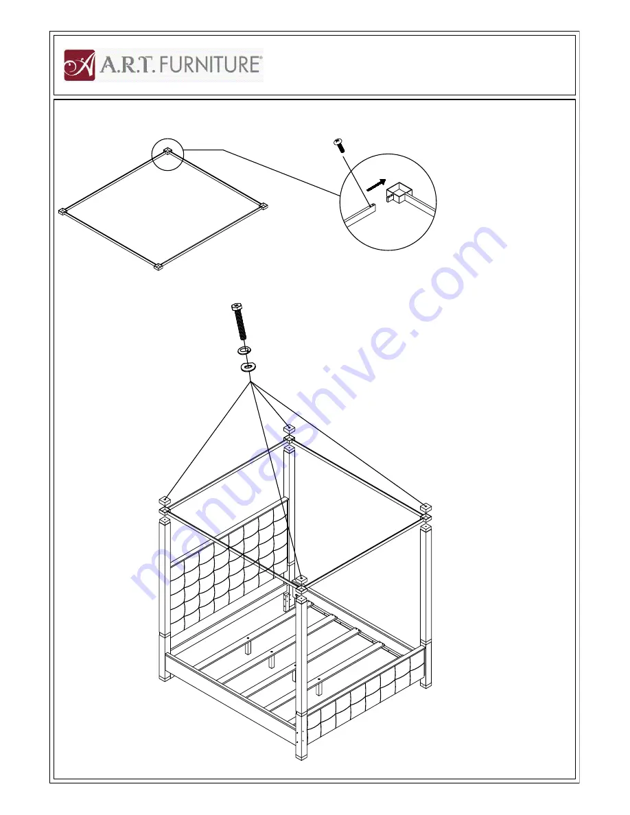 A.R.T. Furniture Alto 5/0-6/6 Canopy Bed Assembly Instructions Download Page 3