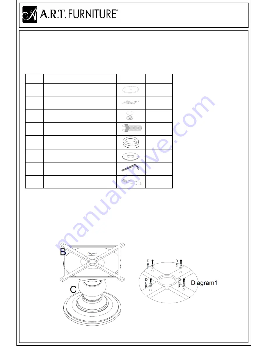 A.R.T. Furniture NEO ROUND DINING TABLE Assembly Instructions Download Page 1