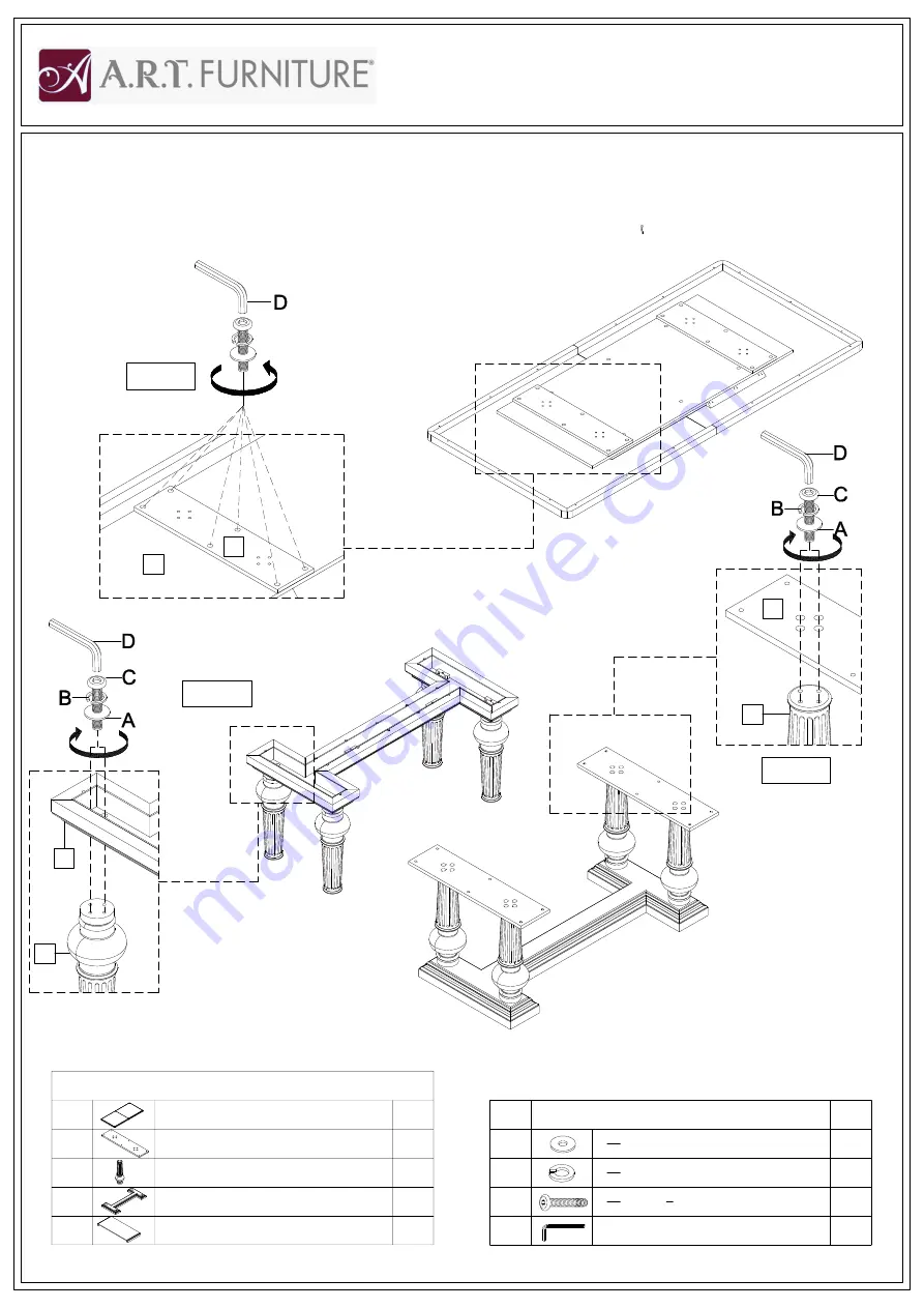 A.R.T. Furniture Trestle 277238-2608 Скачать руководство пользователя страница 1