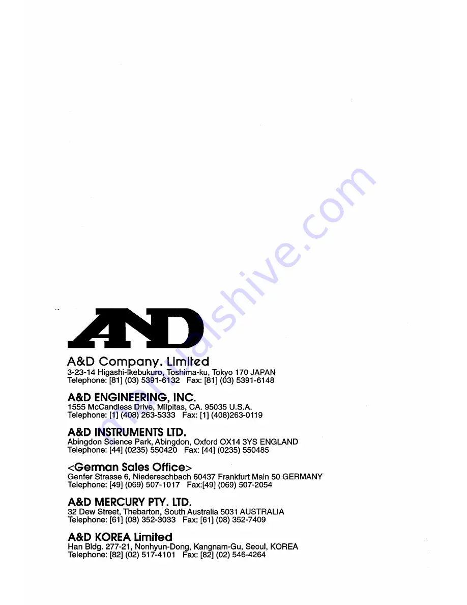 A&D FP12K Instruction Manual Download Page 10