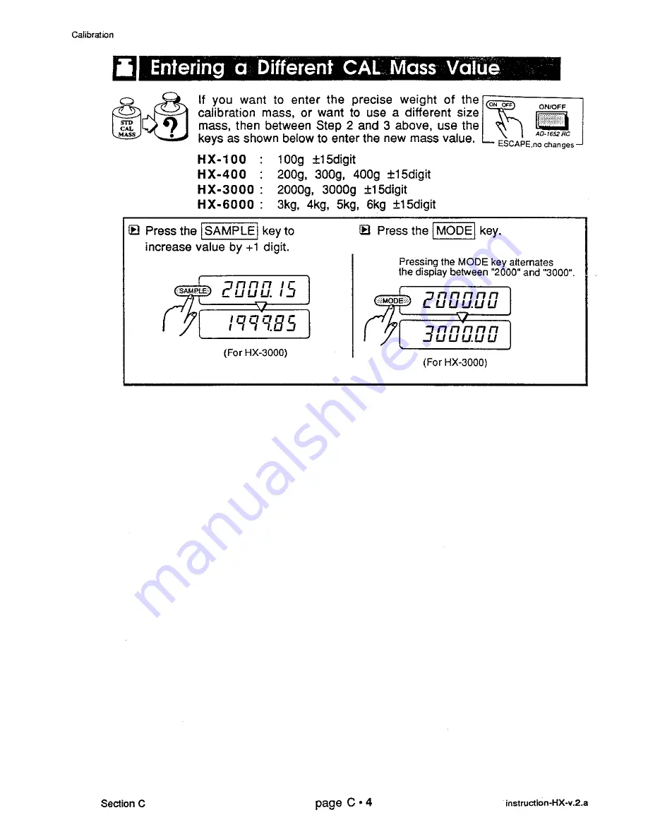 A&D HX-100 Instruction Manual Download Page 42