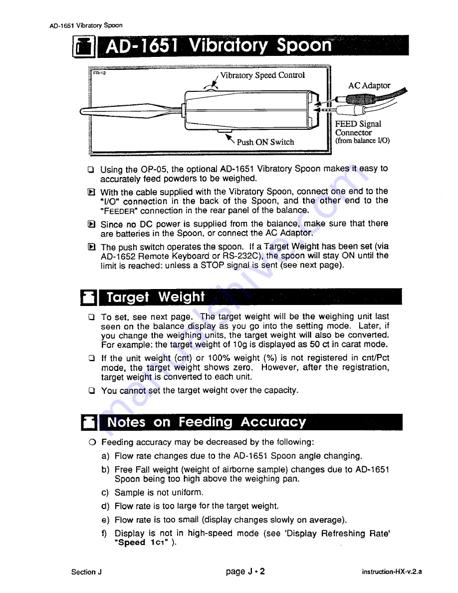 A&D HX-100 Instruction Manual Download Page 97