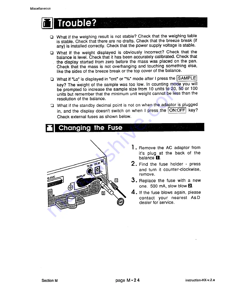 A&D HX-100 Instruction Manual Download Page 159