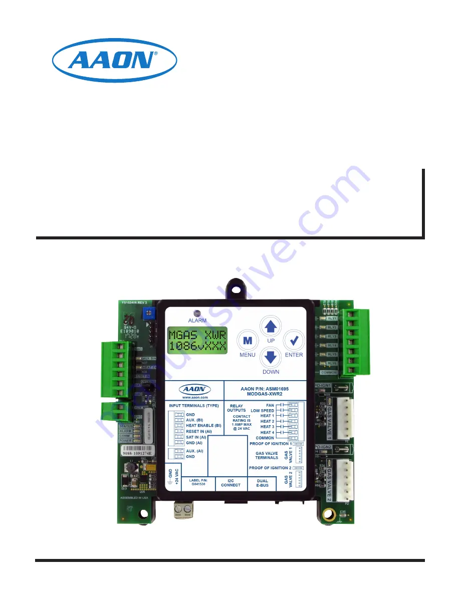 AAON ASM01695 Technical Manual Download Page 1