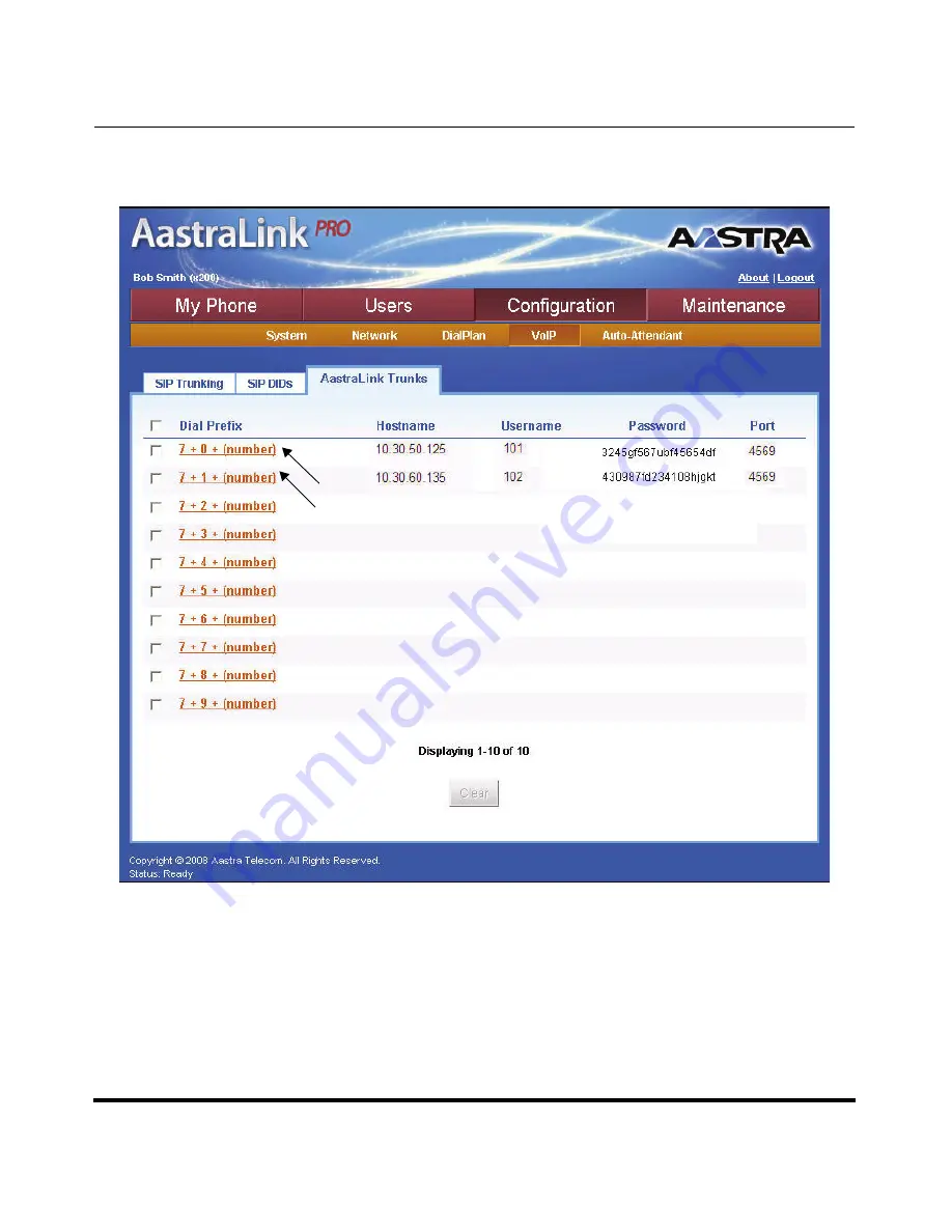 Aastra AastraLink Pro 160 Administrator'S Manual Download Page 205