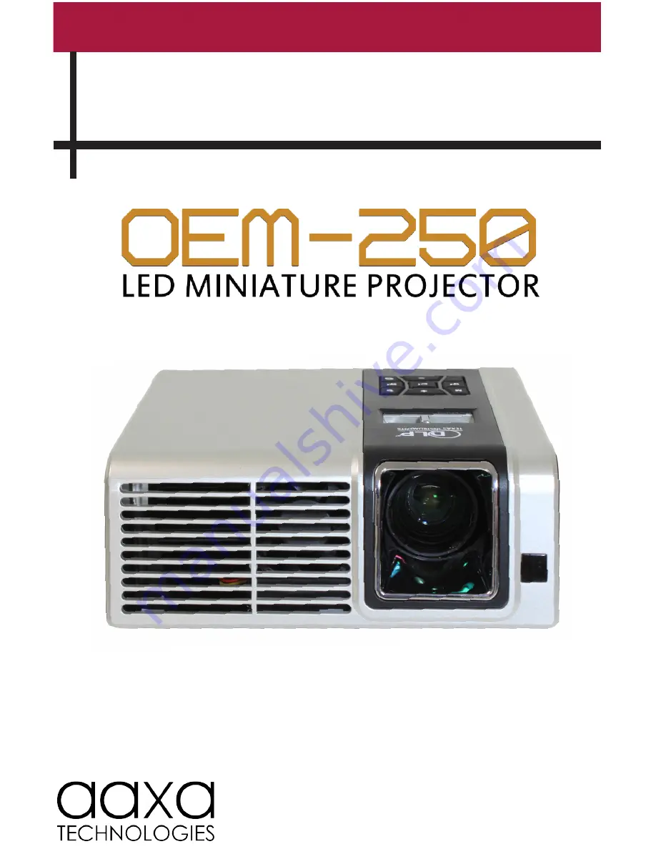 AAXA Technologies OEM-250 Micro Projector Скачать руководство пользователя страница 1