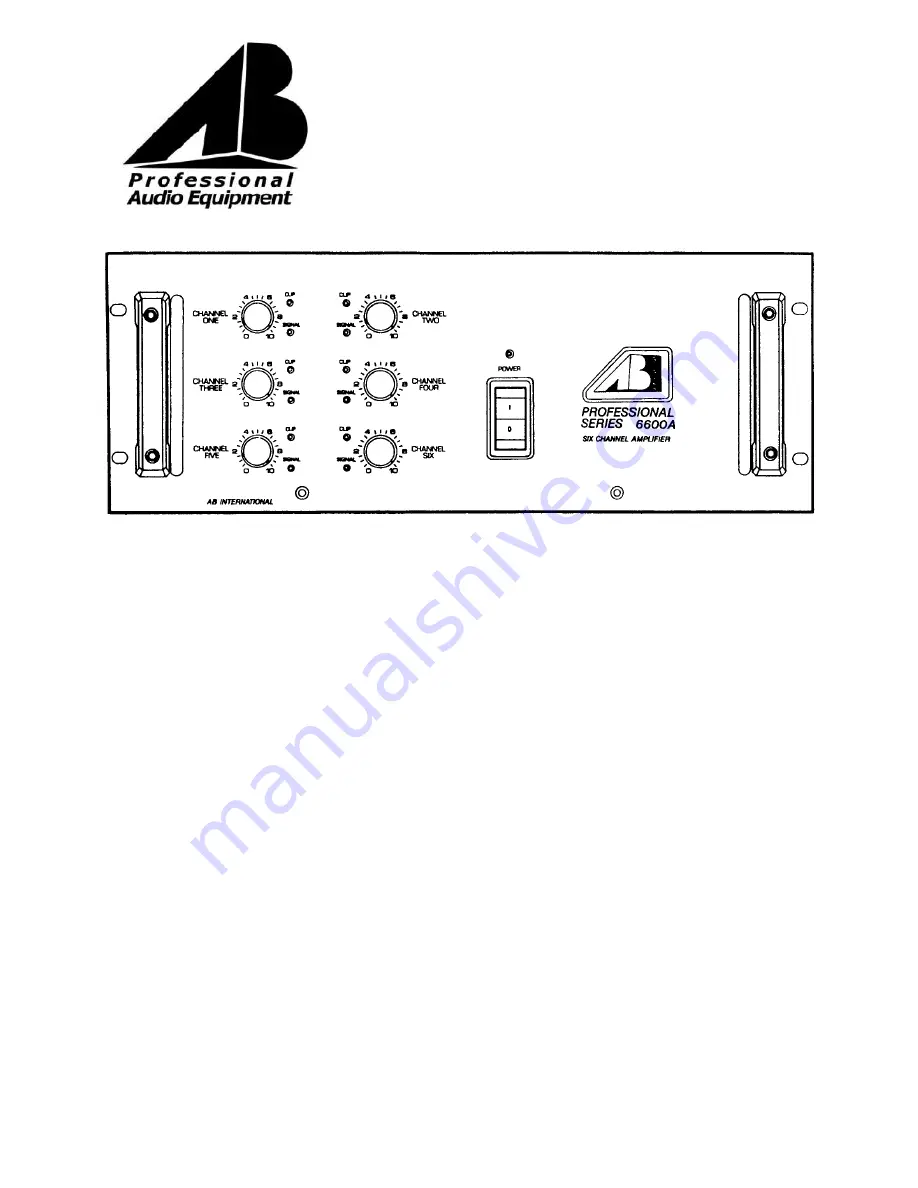 AB Amps 6600A Скачать руководство пользователя страница 1