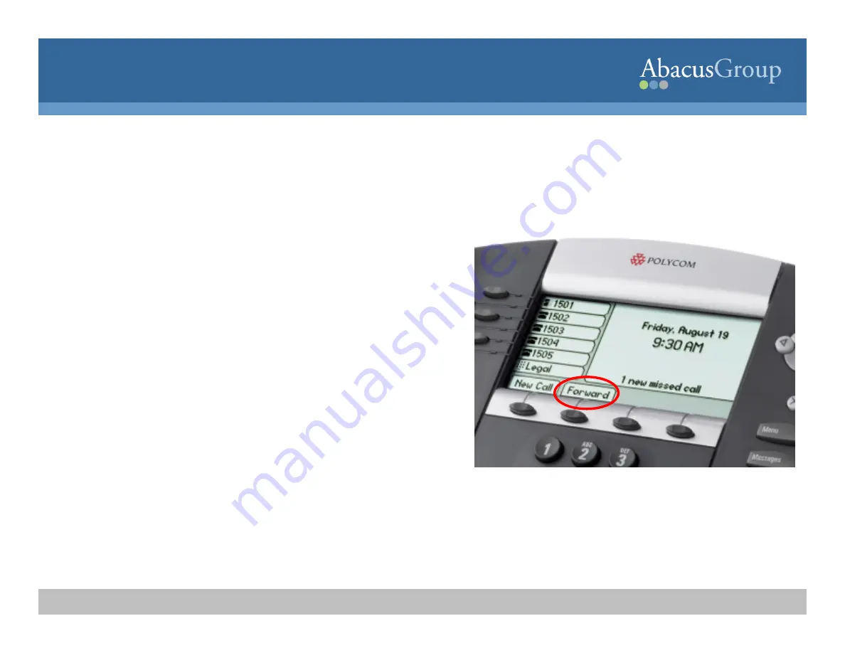 ABACUS Polycom IP550 Manual Download Page 17