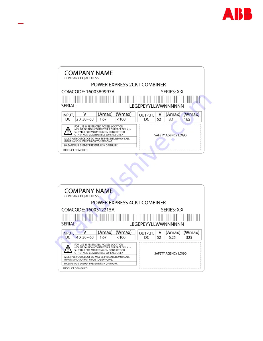 ABB 2CKT COMBINER 1600389997A Quick Start Manual Download Page 5