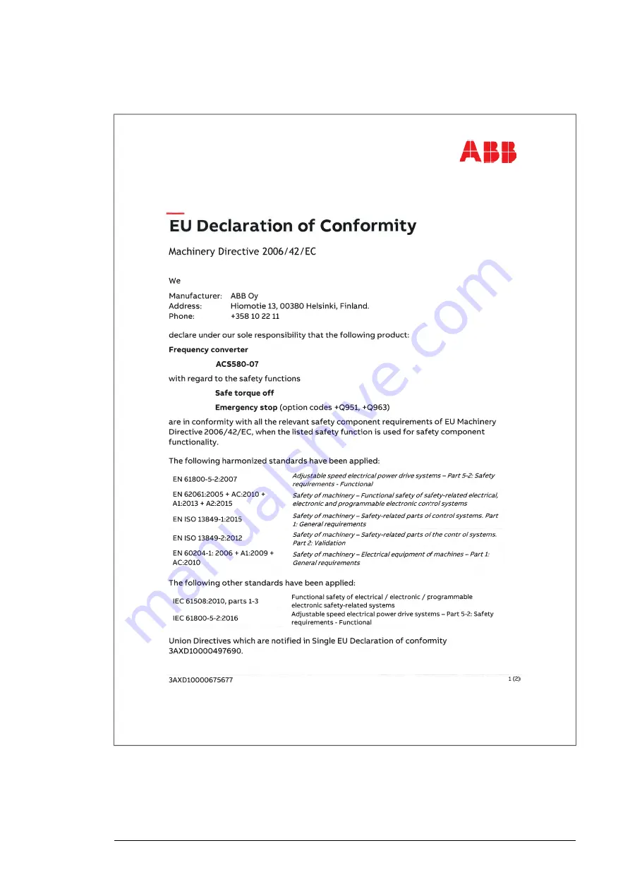 ABB ACS580-07 Скачать руководство пользователя страница 257