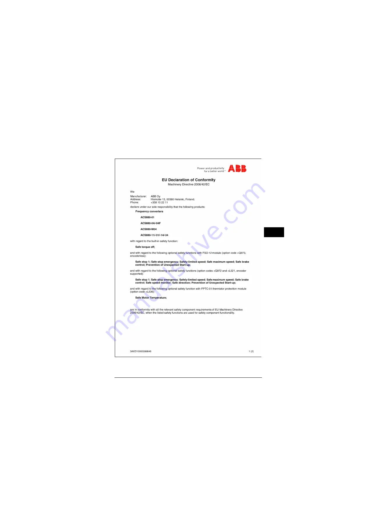 ABB ACS880-31 Quick Installation Manual Download Page 35