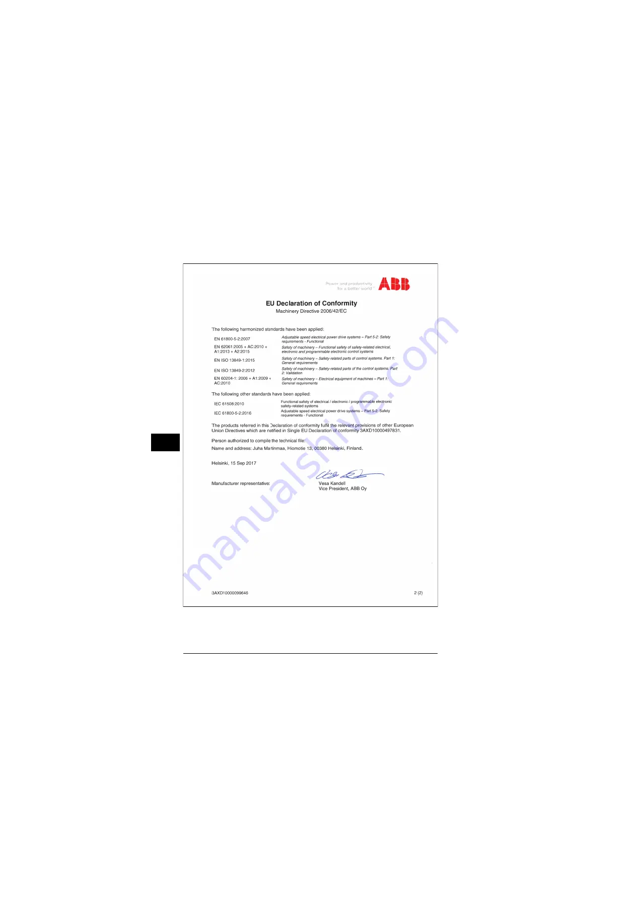 ABB ACS880-31 Скачать руководство пользователя страница 54