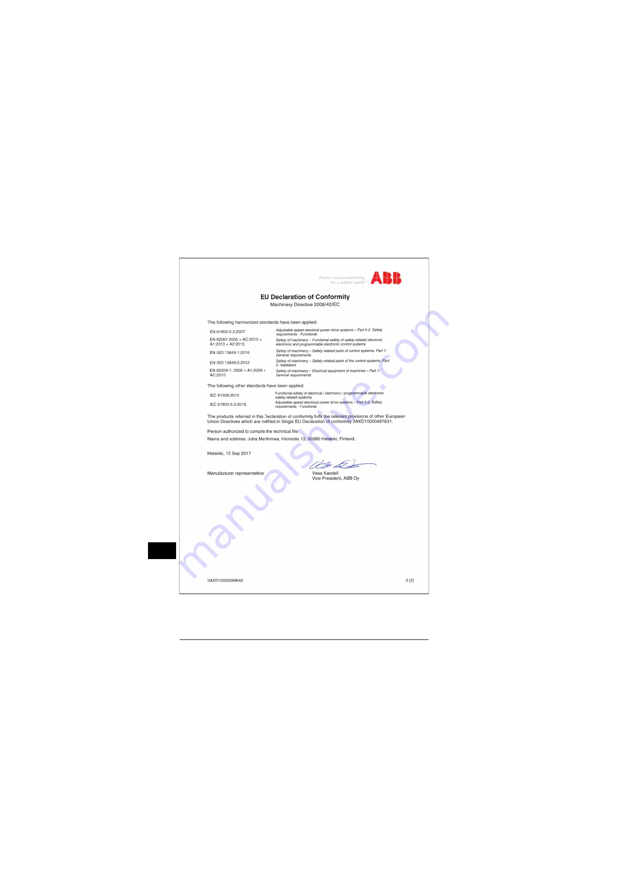 ABB ACS880-31 Quick Installation Manual Download Page 120