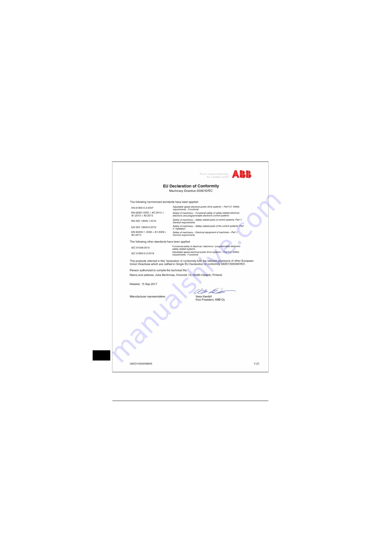 ABB ACS880-31 Quick Installation Manual Download Page 128