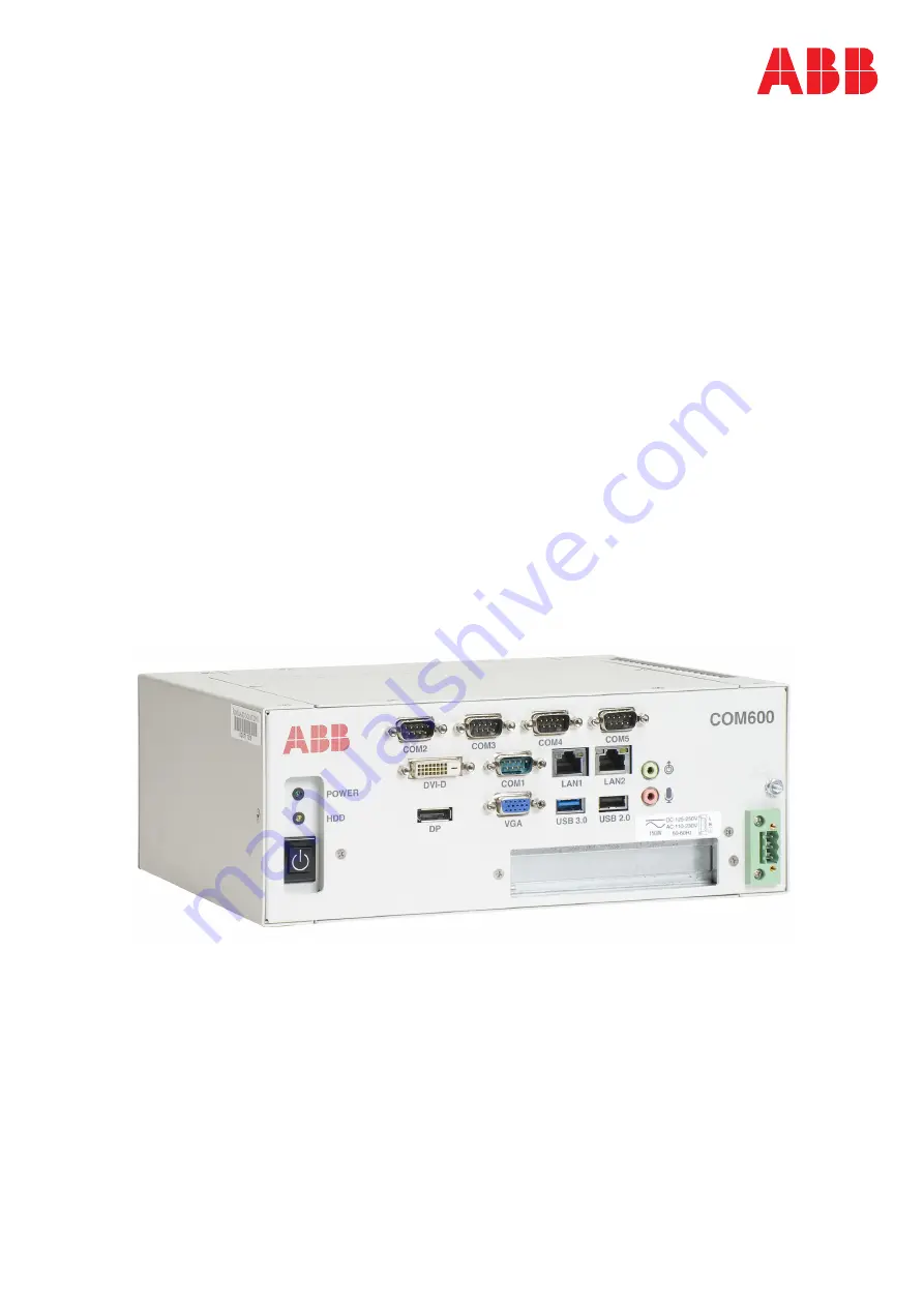 ABB COM600 series 5.0 Technical Reference Manual Download Page 1