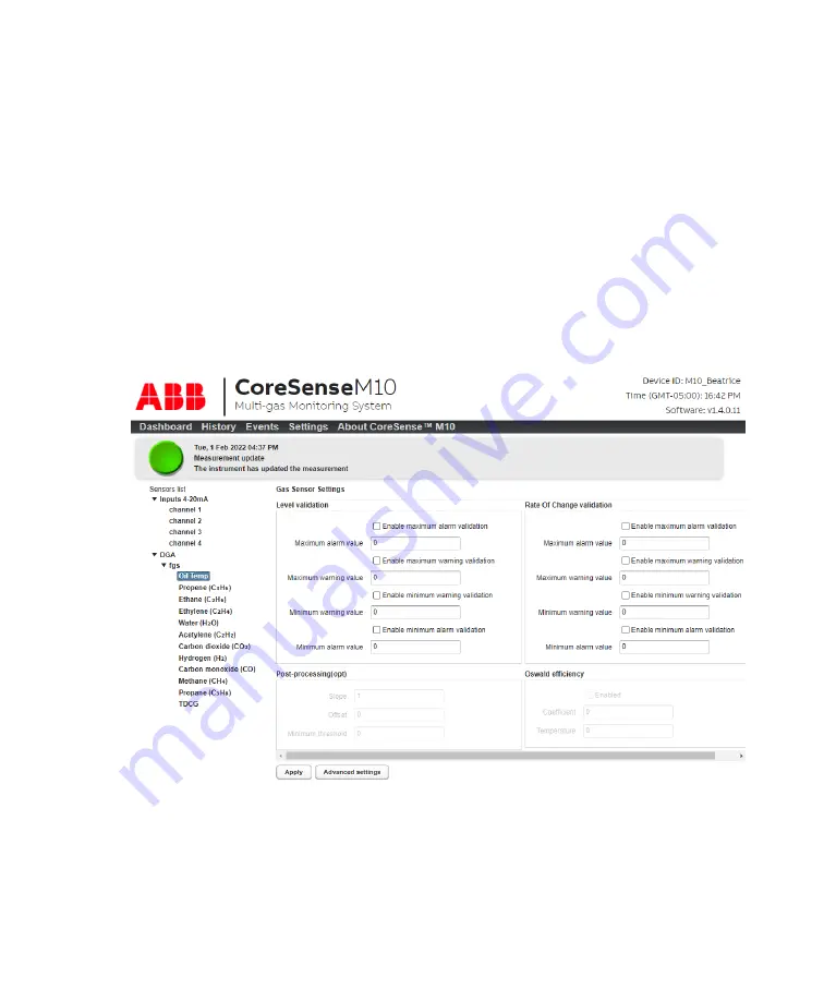 ABB CoreSense M10 User Manual Download Page 30