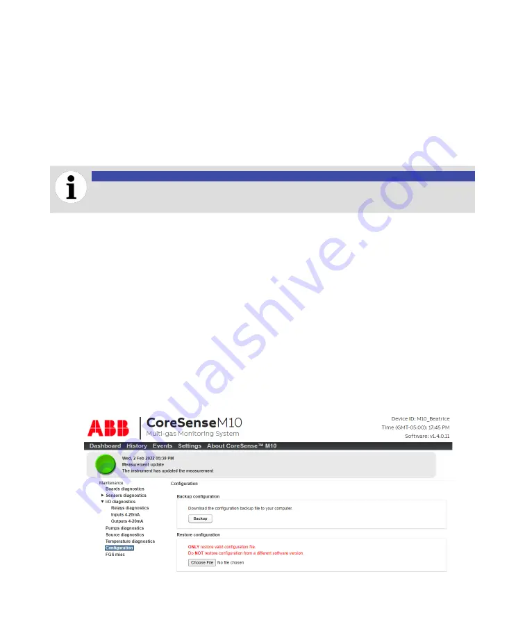 ABB CoreSense M10 User Manual Download Page 102