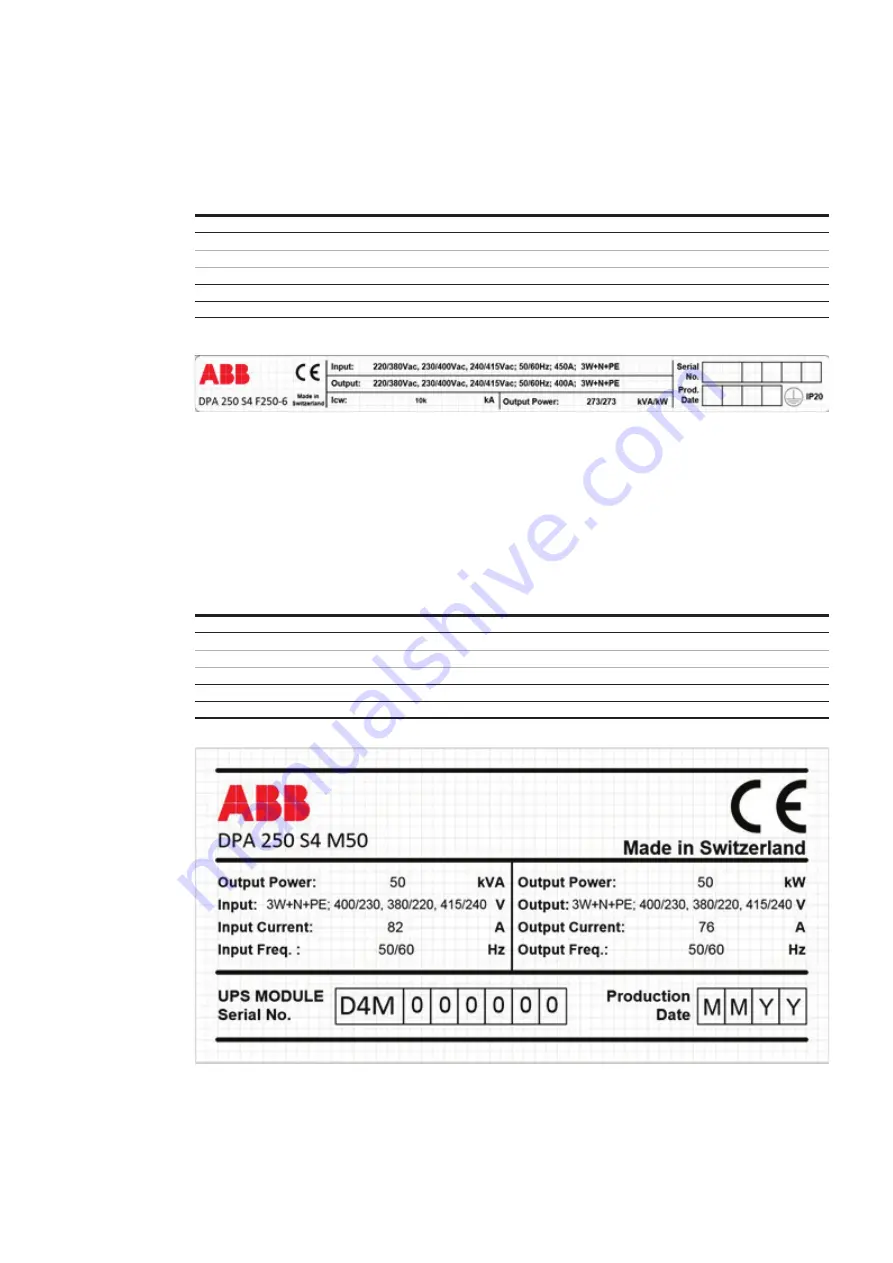 ABB DPA 250 S4 Operating Manual Download Page 13