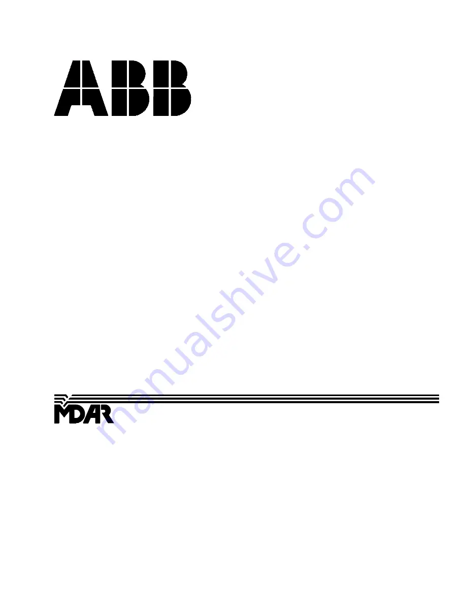 ABB MDAR Instruction Manual Download Page 1