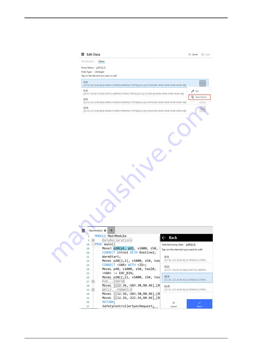 ABB OmniCore C30 Operating Manual Download Page 200