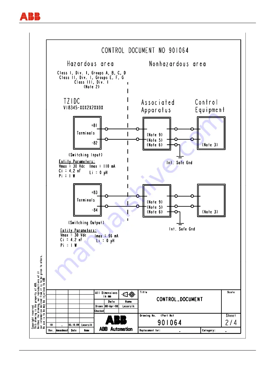 ABB TZIDC Operating Instructions Manual Download Page 57