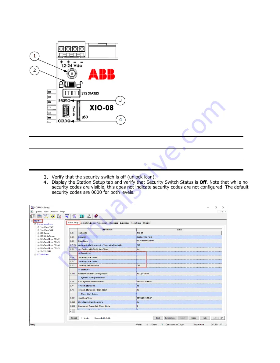 ABB XIO-00 User Manual Download Page 126