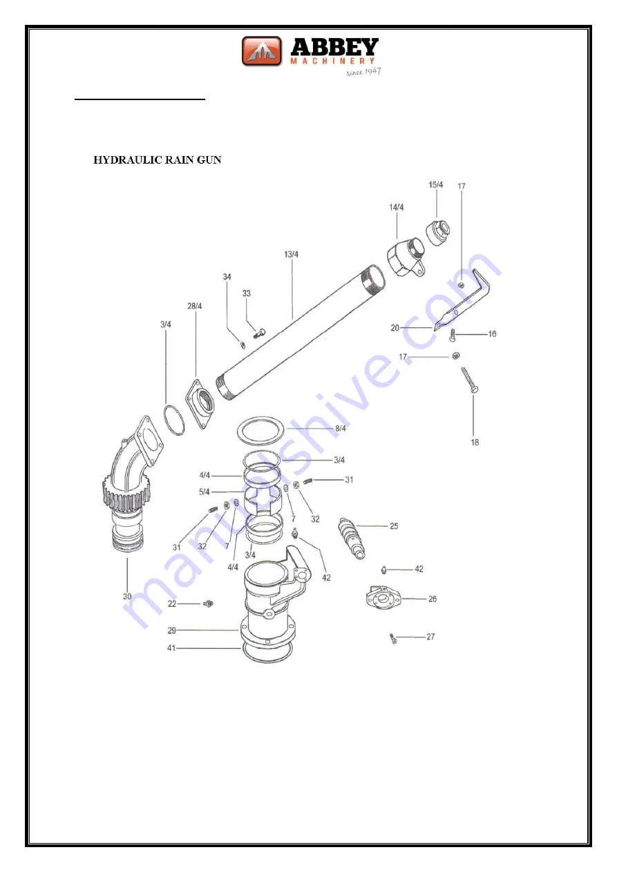 Abbey Machinery Slurry Tanker Maintenance, Operating Instructions And Spare Parts List Download Page 58