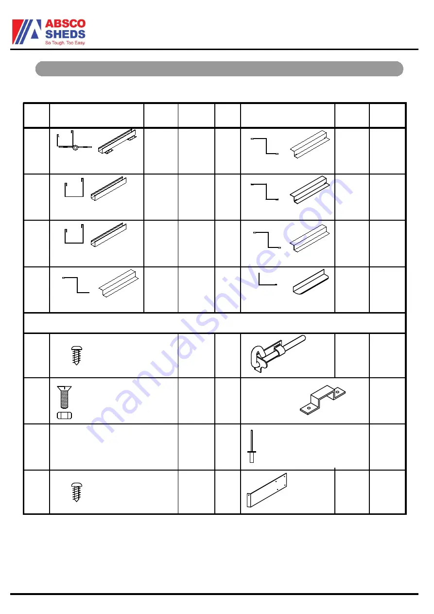 ABSCO SHEDS 15081SECO Assembly Instructions Manual Download Page 4